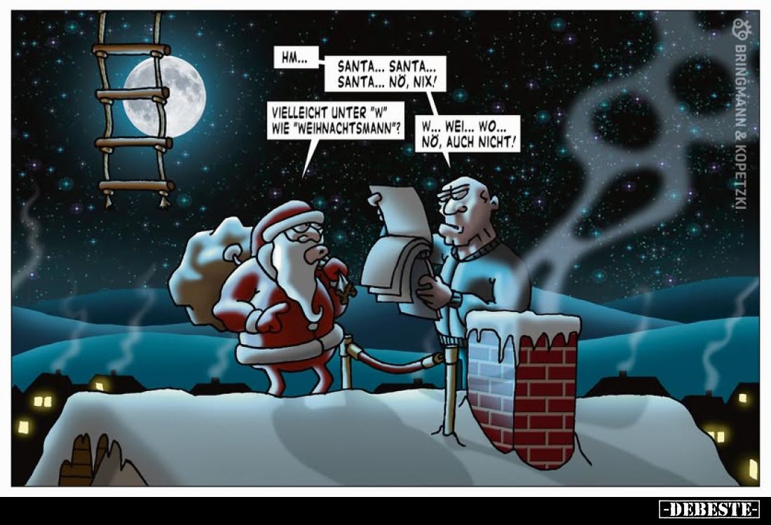 Ηm...
Santa... Santa... Santa... no, nix!
Vielleicht unter "w" wie "Weihnachtsmann"?
w... wei... wo......