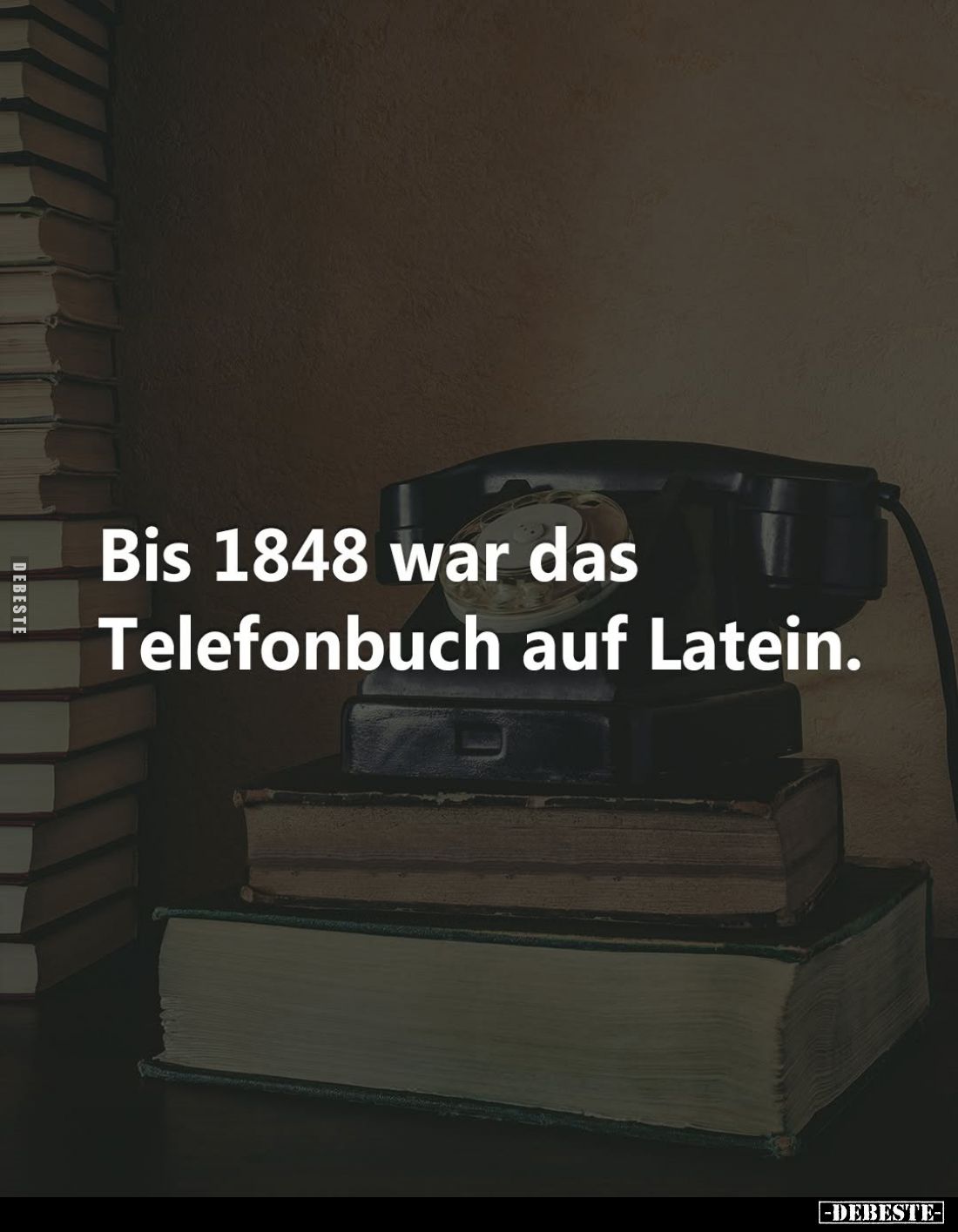 Bis 1848 war das
Telefonbuch auf Latein.