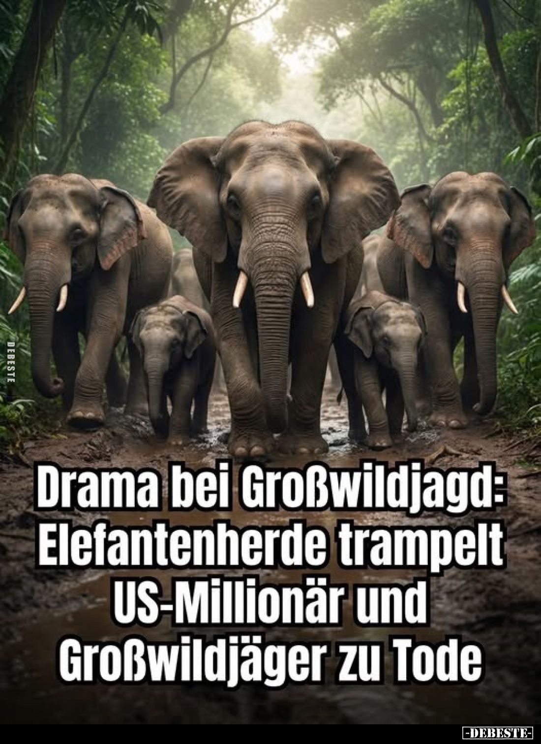 Drama bei Großwildjagd: Elefantenherde trampelt US-Millionär und Großwildjäger zu Tode