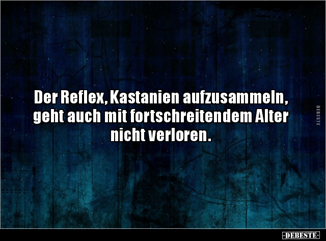 Der Reflex, Kastanien aufzusammeln, geht auch mit.. - Lustige Bilder | DEBESTE.de