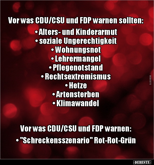 Vor was CDU/CSU und FDP warnen sollten: • Alters- und.. - Lustige Bilder | DEBESTE.de