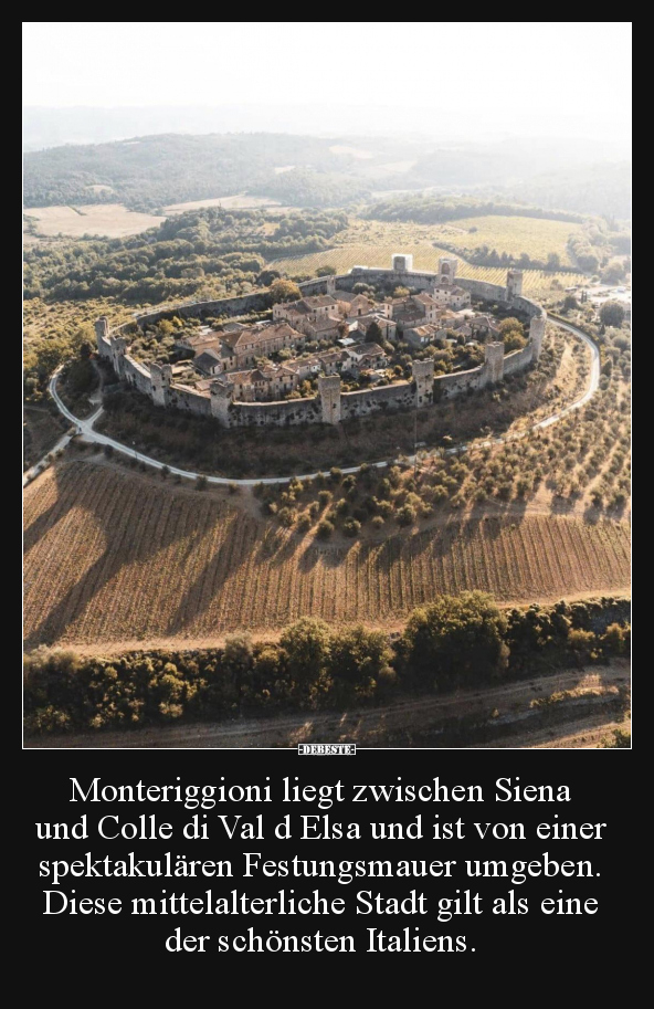 Monteriggioni liegt zwischen Siena und Colle di Val d.. - Lustige Bilder | DEBESTE.de