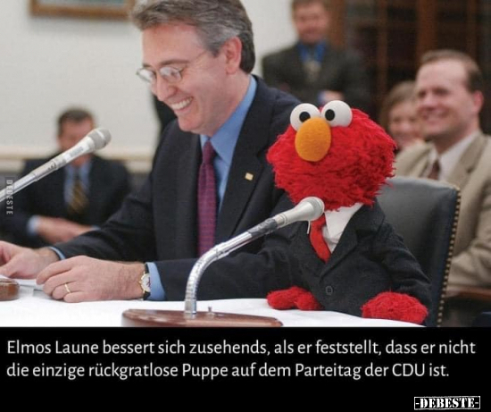 Elmos Laune bessert sich zusehends, als er feststellt, dass..