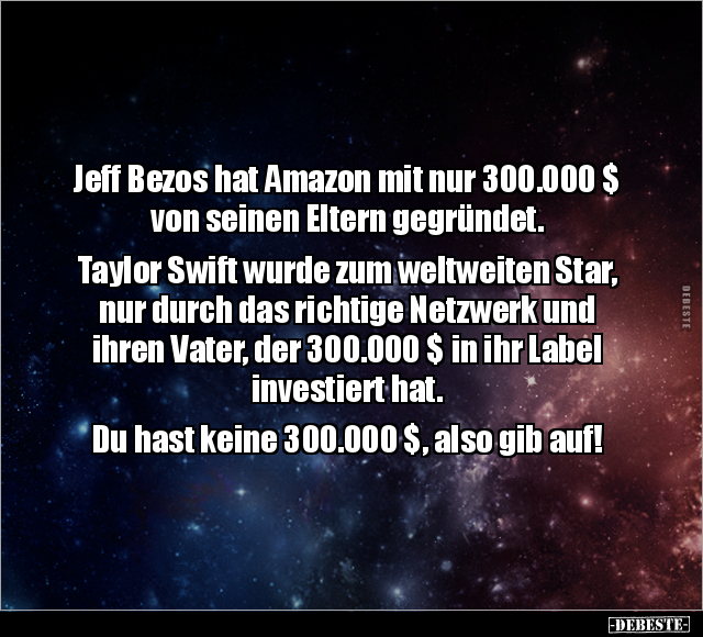 Jeff Bezos hat Amazon mit nur 300.000 $ von seinen Eltern.. - Lustige Bilder | DEBESTE.de