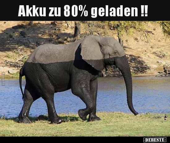 Akku zu 80% geladen !!..