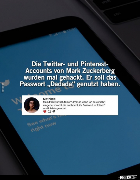 Die Twitter- und Pinterest-accounts von Mark Zuckerberg.. - Lustige Bilder | DEBESTE.de