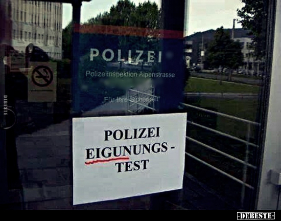 Polizei Eigunugstest... - Lustige Bilder | DEBESTE.de