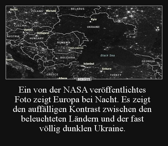 Ein von der NASA veröffentlichtes Foto zeigt Europa bei.. - Lustige Bilder | DEBESTE.de