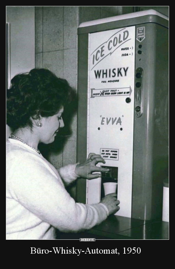 Büro-Whisky-Automat, 1950.. - Lustige Bilder | DEBESTE.de