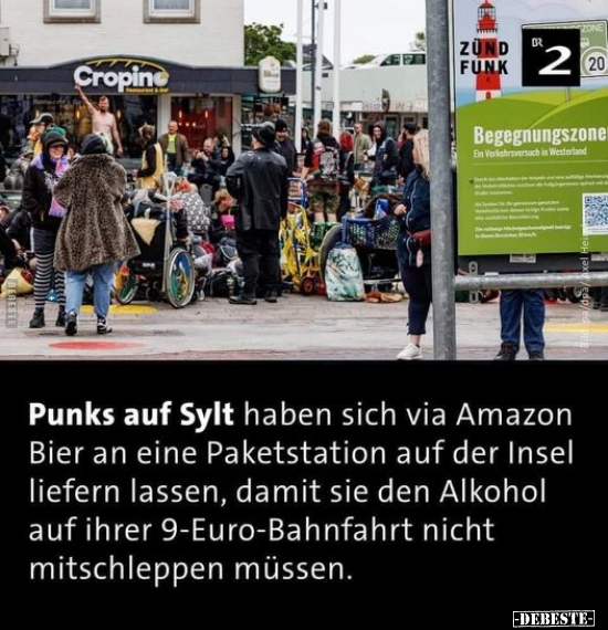 Punks auf Sylt haben sich via Amazon Bier an eine.. - Lustige Bilder | DEBESTE.de