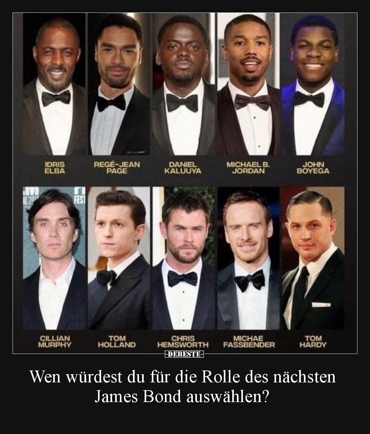 Wen würdest du für die Rolle des nächsten James Bond auswählen?