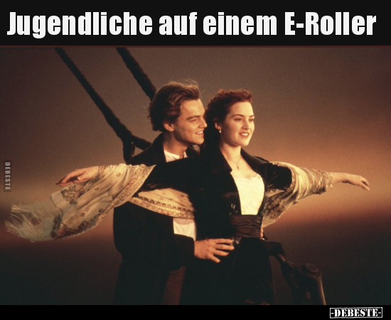 Jugendliche auf einem E-Roller.. - Lustige Bilder | DEBESTE.de