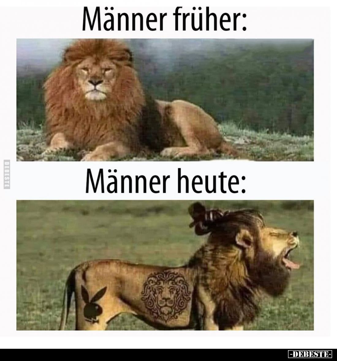 Männer früher:
vs
Männer heute: