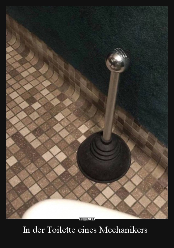 In der Toilette eines Mechanikers..