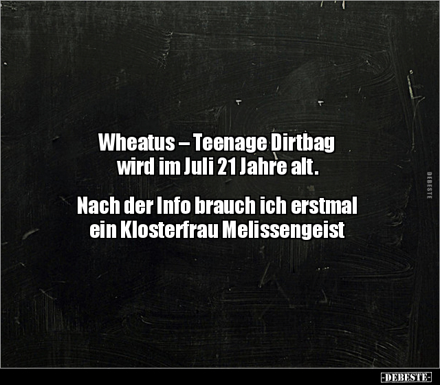 Wheatus – Teenage Dirtbag wird im Juli 21 Jahre.. - Lustige Bilder | DEBESTE.de