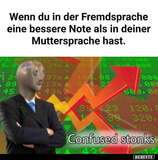 Wenn du in der Fremdsprache eine bessere Note als in deiner..