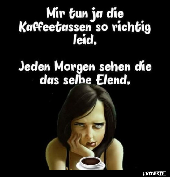 Mir tun ja die Kaffeetassen so richtig leid...
