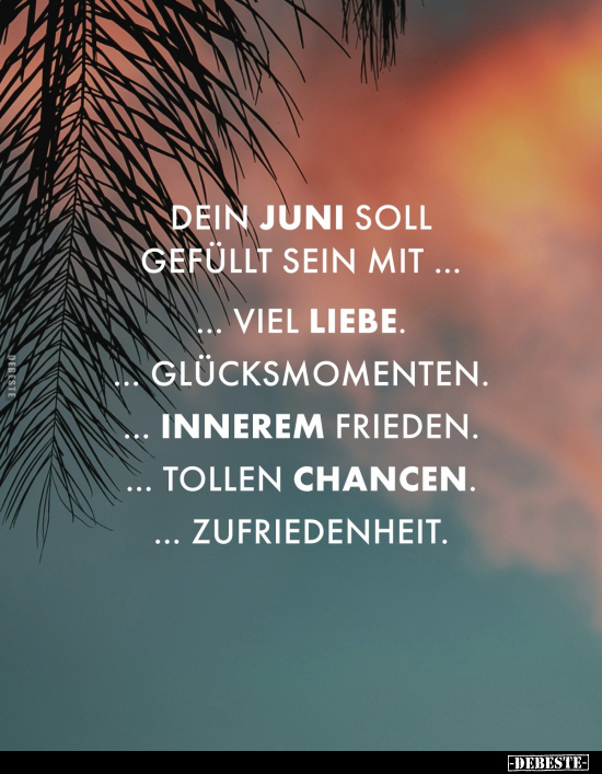 Dein Juni soll gefüllt sein mit... - Lustige Bilder | DEBESTE.de