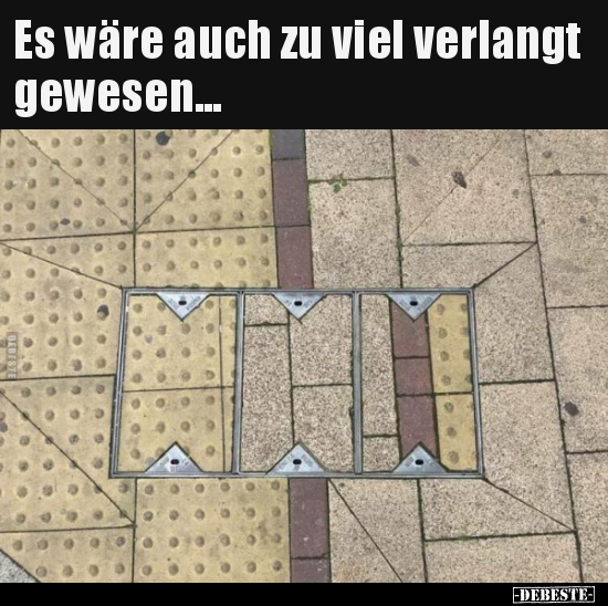 Es wäre auch zu viel verlangt gewesen...