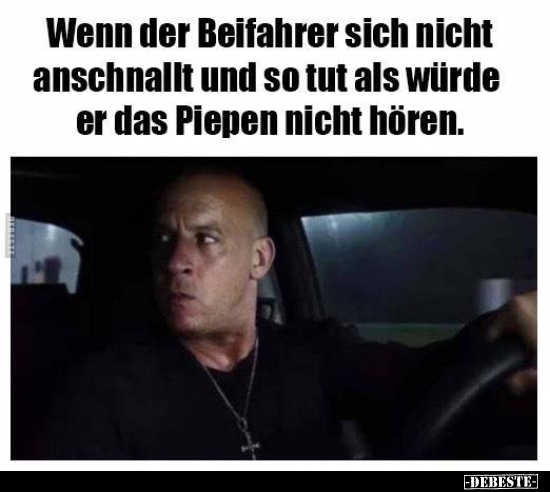 Wenn der Beifahrer sich nicht anschallt und so tut als..