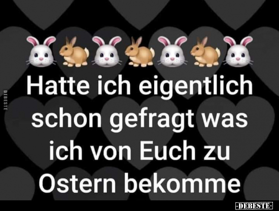 Hatte ich eigentlich schon gefragt was ich von Euch..