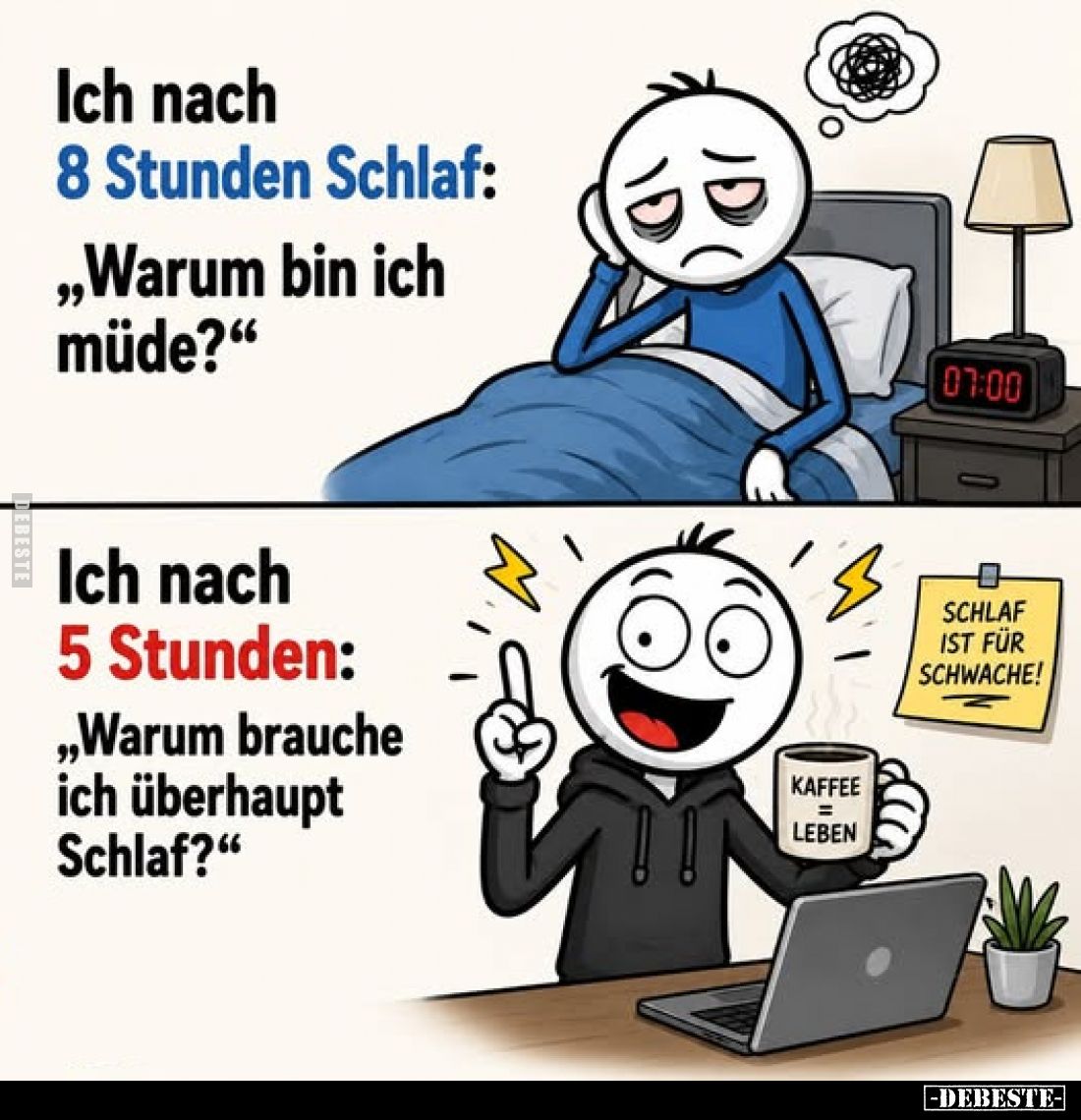 Ich nach 8 Stunden Schlaf: "Warum bin ich müde?".. - Lustige Bilder | DEBESTE.de