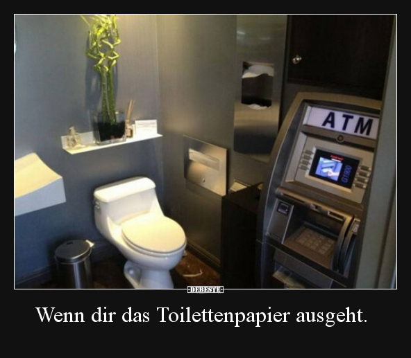 Wenn dir das Toilettenpapier ausgeht.. - Lustige Bilder | DEBESTE.de