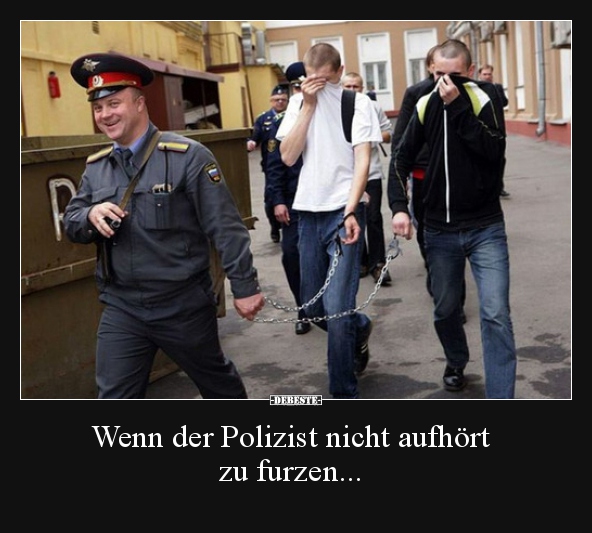 Wenn der Polizist nicht aufhört zu furzen... - Lustige Bilder | DEBESTE.de