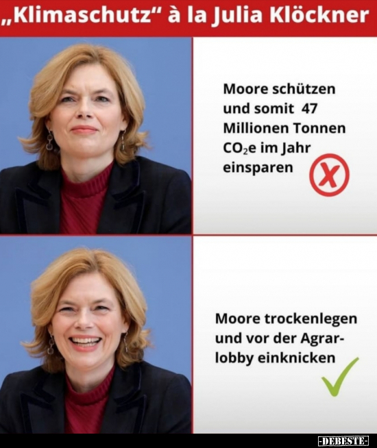"Klimaschutz" à la Julia Klöckner.. - Lustige Bilder | DEBESTE.de