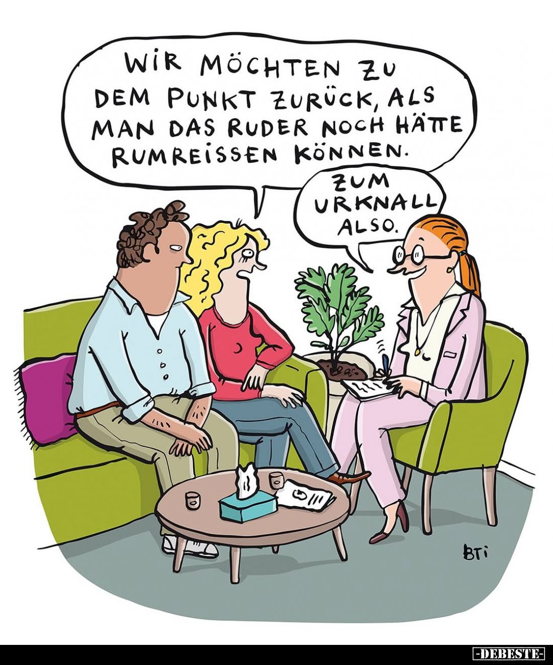 Wir möchten zu dem Punkt zurück, als man das ruder noch hätte rumreissen können. -
Zum Urknall also.