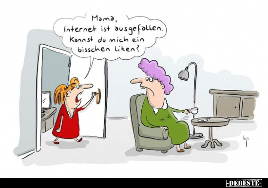 Mama, Internet isst ausgefallen. Kannst du mich ein.. - Lustige Bilder | DEBESTE.de