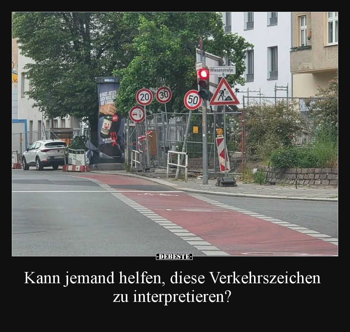 Kann jemand helfen, diese Verkehrszeichen zu interpretieren?