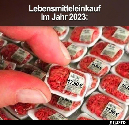 Lebensmitteleinkauf im Jahr 2023.. - Lustige Bilder | DEBESTE.de