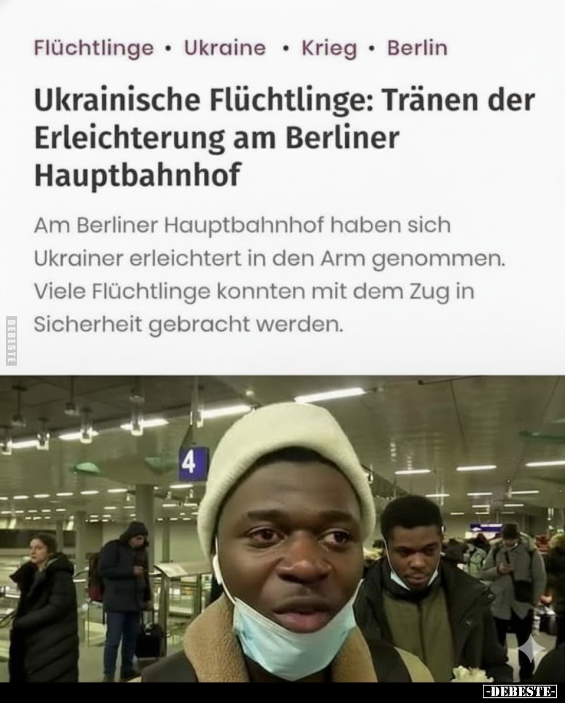 Ukrainische Flüchtlinge: Tränen der Erleichterung am Berliner Hauptbahnhof
Am Berliner Hauptbahnhof haben sich Ukrainer erle...