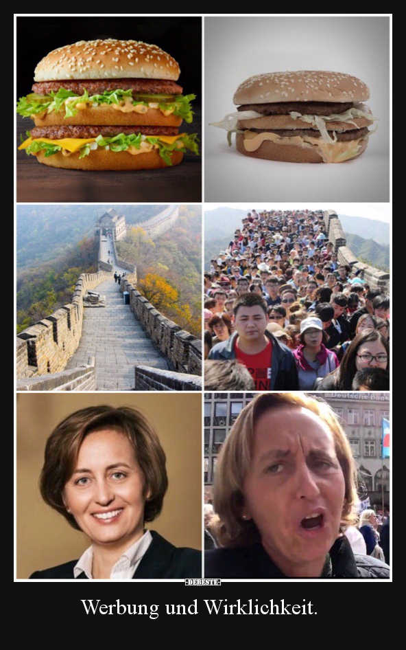 Werbung und Wirklichkeit...
