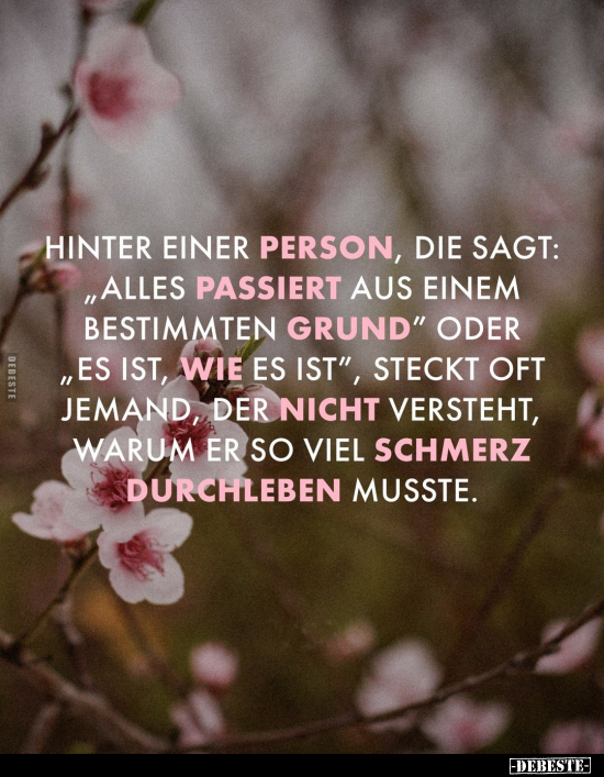 Hinter einer Person, die sagt: "Alles passiert aus einem.." - Lustige Bilder | DEBESTE.de