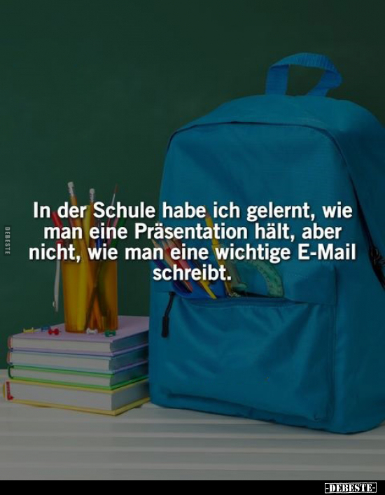 In der Schule habe ich gelernt, wie man eine Präsentation.. - Lustige Bilder | DEBESTE.de