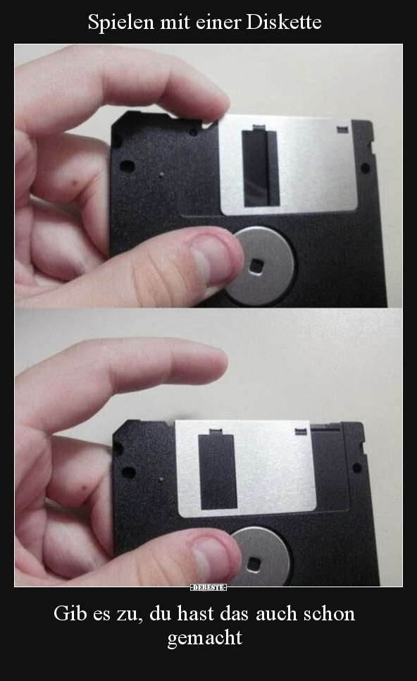 Spielen mit einer Diskette.. - Lustige Bilder | DEBESTE.de