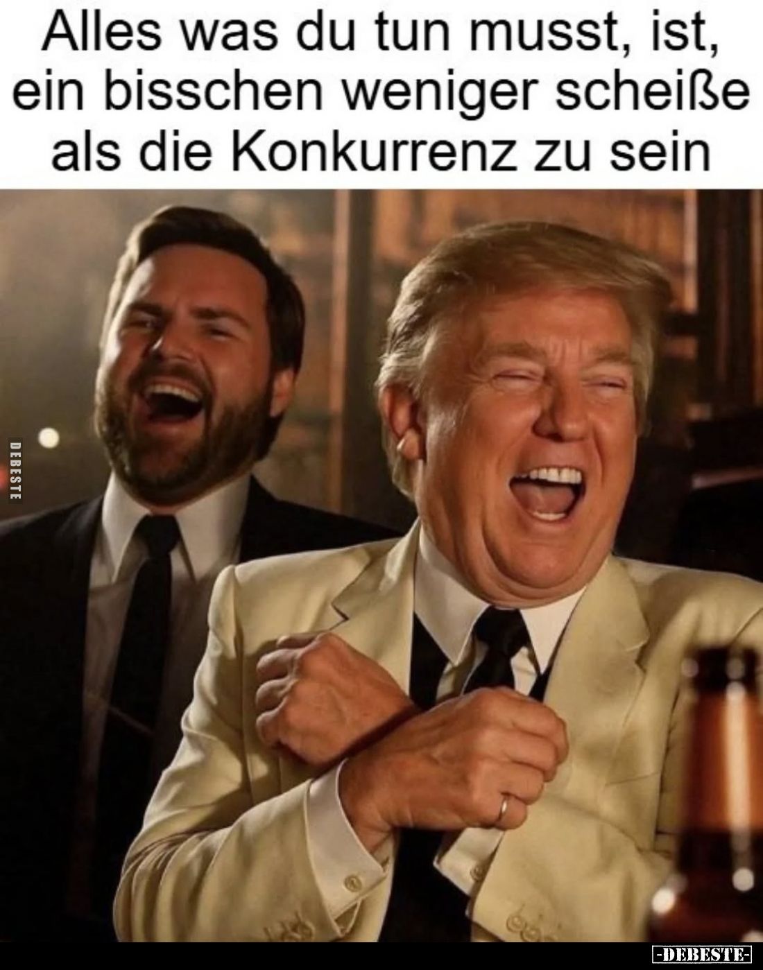 Alles was du tun musst, ist, ein bisschen weniger scheiße als die Konkurrenz zu sein