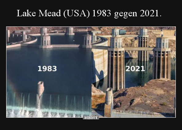 Lake Mead (USA) 1983 gegen 2021... - Lustige Bilder | DEBESTE.de