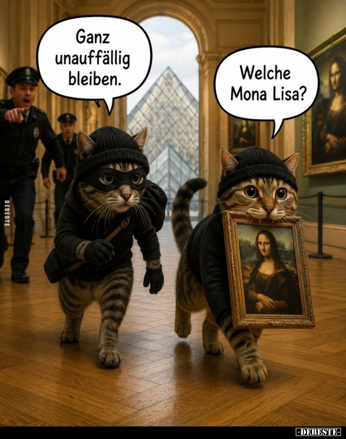 Ganz unauffällig bleiben. -
Welche Mona Lisa?