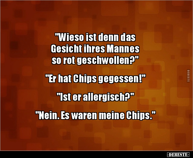 "Wieso ist denn das Gesicht ihres Mannesso rot.." - Lustige Bilder | DEBESTE.de