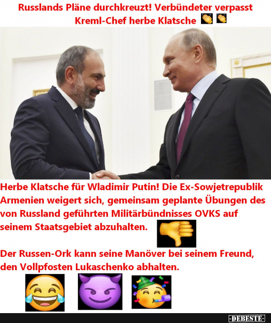Putin wird von Arnmenien kräftig geohrfeigt. - Lustige Bilder | DEBESTE.de