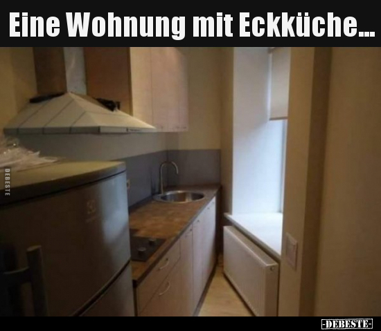 Eine Wohnung mit Eckküche...