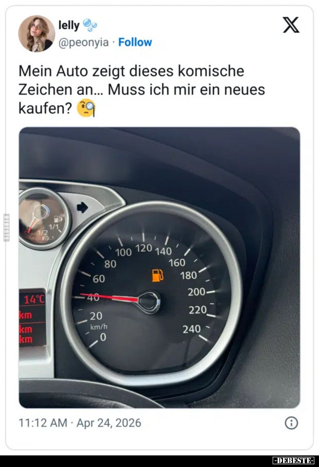 Mein Auto zeigt dieses komische Zeichen an... Muss ich mir ein neues kaufen?