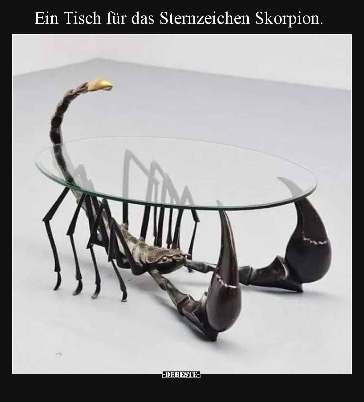 Ein Tisch für das Sternzeichen Skorpion.