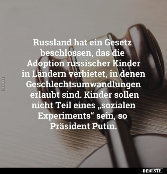 Russland hat ein Gesetz beschlossen.. - Lustige Bilder | DEBESTE.de