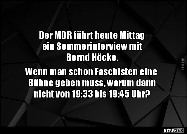 Der MDR führt heute Mittag ein Sommerinterview mit Bernd.. - Lustige Bilder | DEBESTE.de