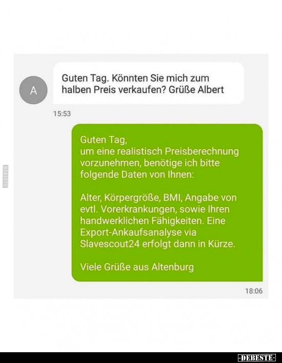 Guten Tag, Grüße, Bitte, Alter