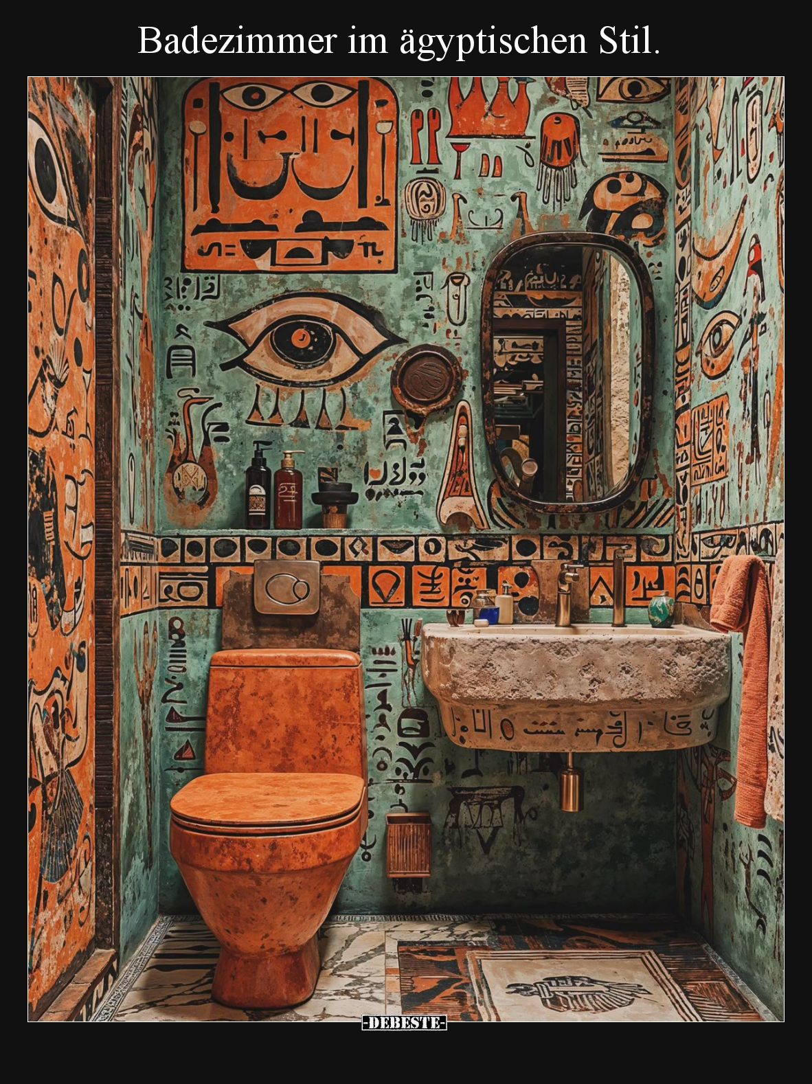 Badezimmer im ägyptischen Stil